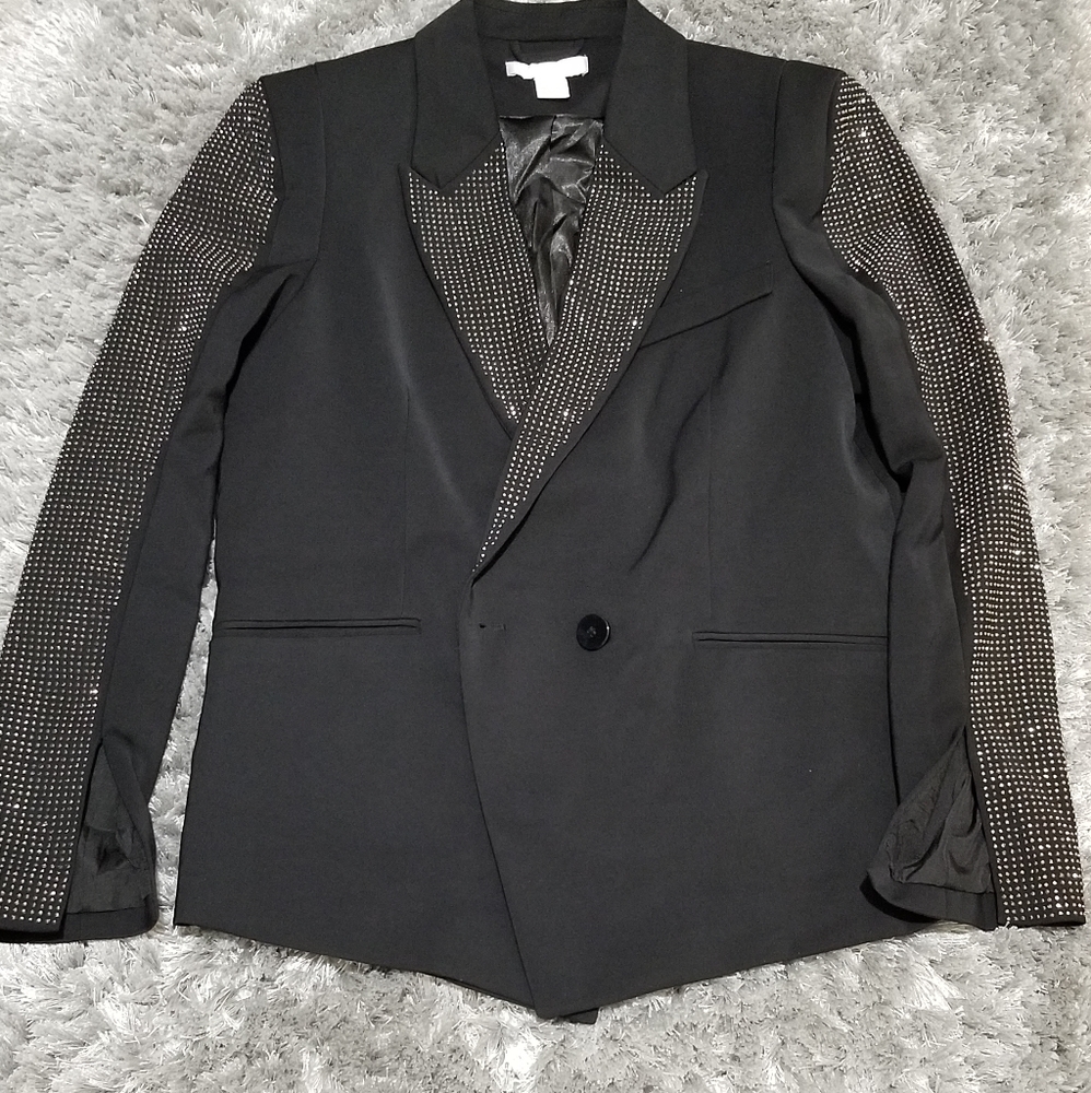 Blazer with rhinestones